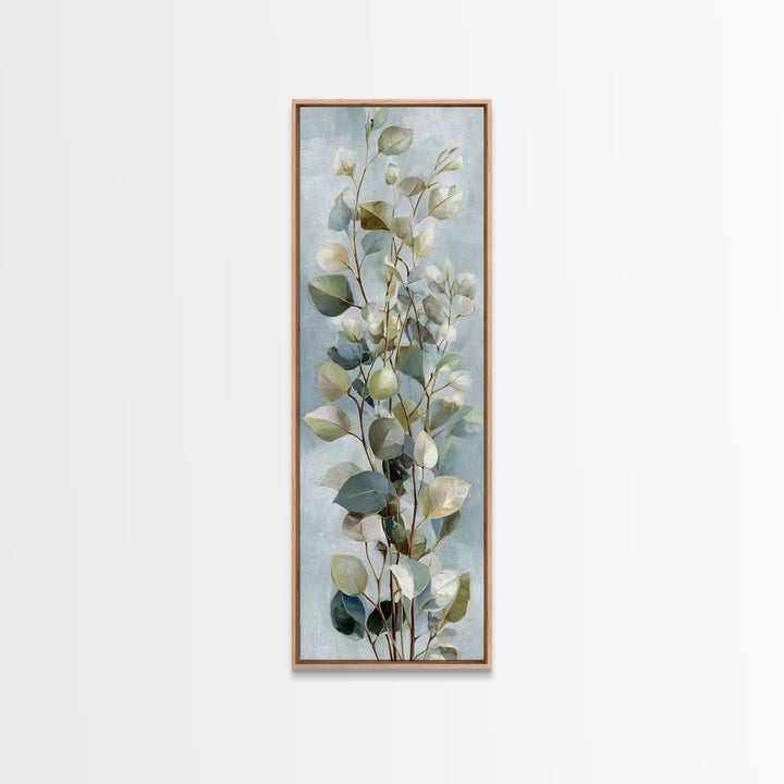 Clean Eucalyptus Leaf Study Framed Canvas Print, Waiting Room Art, Modern Decor, Waiting Room Decor, Fine Art, Calm, Home Decor, WRA-1x3-53