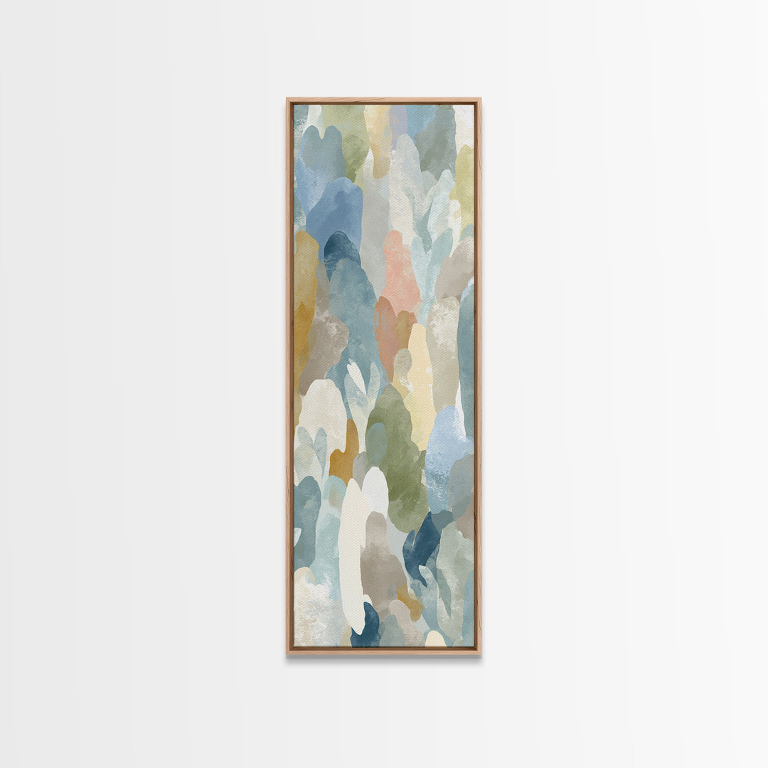 Pastel Rainbow Shapes for Pediatric Spaces Canvas Print, Waiting Room Art, Office Art, Waiting Room Decor, Abstract Art, Calm, WRA-1x3-6