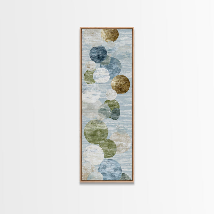 Abstract Circles Suggesting Calm Movement Framed Canvas Print, Waiting Room Art, Dental Art, Waiting Room Decor, Abstract Art, WRA-1x3-70