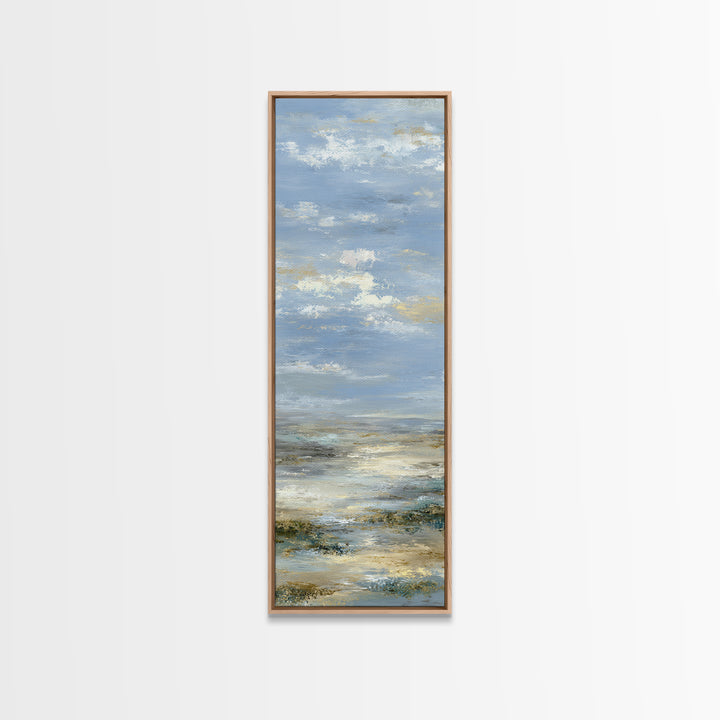 Large Cloudscape with Hopeful Light Framed Canvas Print, Waiting Room Art, Floral Wall Art, Waiting Room Decor, Oil Painting, WRA-1x3-76