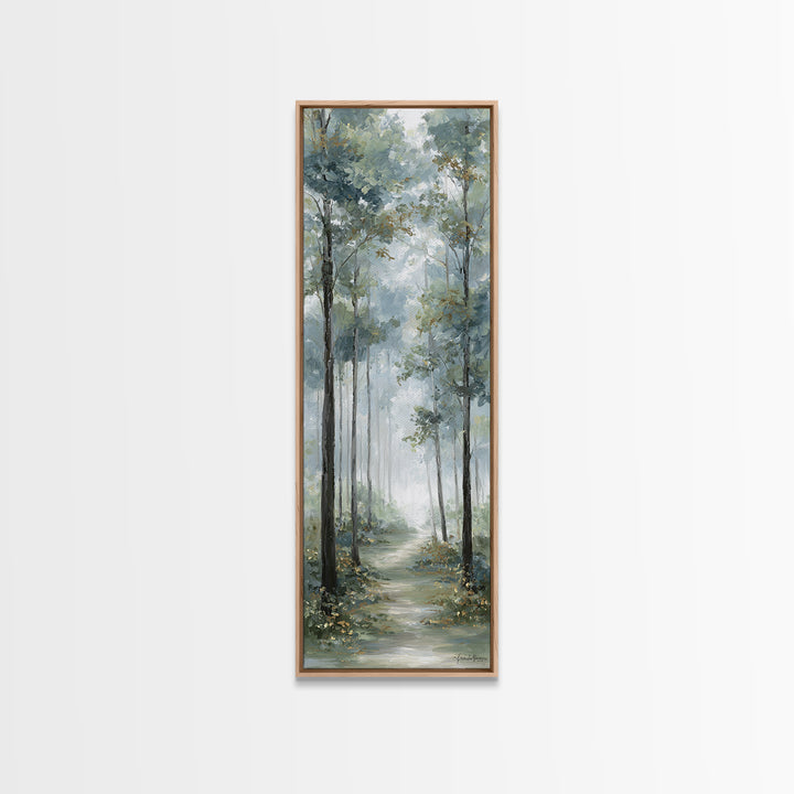 Misty Forest Path Canvas Print, Waiting Room Art, Therapy Office Decor, Waiting Room Decor, Oil Painting, Calm, Art Print, WRA-1x3-95
