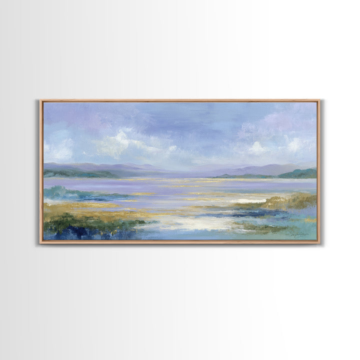 Soft Lavender Botanical Still Life Framed Canvas Print, Waiting Room Art, Fine Art Print, Waiting Room Decor, Watercolor Art, WRA-2x1-16