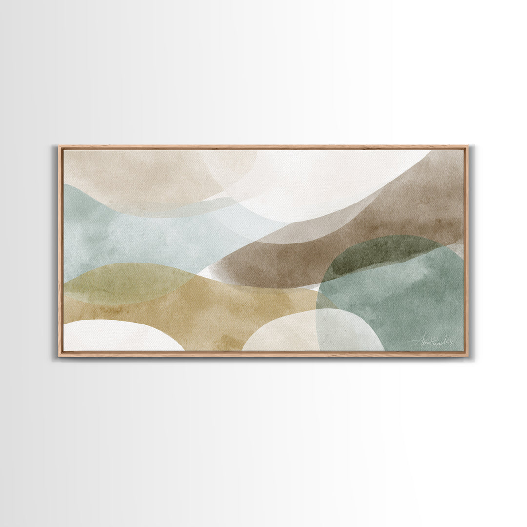 Minimal Geometric Composition Framed Canvas Print, Waiting Room Art, Home Decor, Waiting Room Decor, Fine Art, Calm, Modern Art, WRA-2x1-25