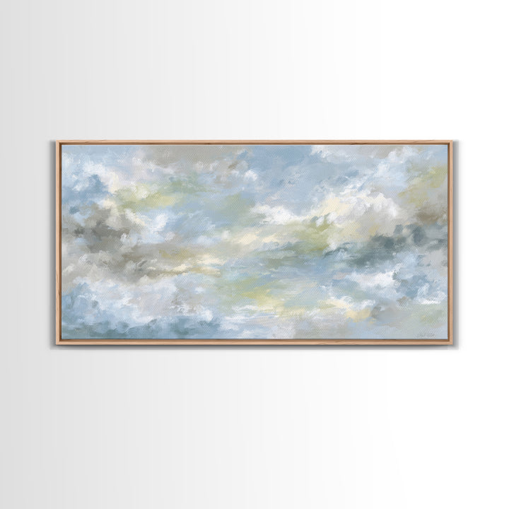 Large Cloudscape with Hopeful Light Canvas Print, Waiting Room Art, Wall Art, Waiting Room Decor, Watercolor Art, Calm, WRA-2x1-36