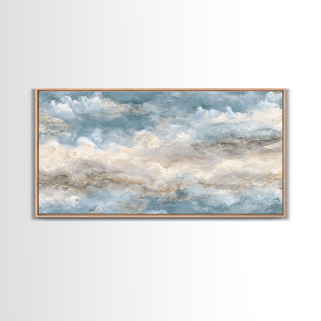Light Marble Texture Abstract Canvas Print, Waiting Room Art, Textured Painting, Waiting Room Decor, Calm, Printable Art, WRA-2x1-44