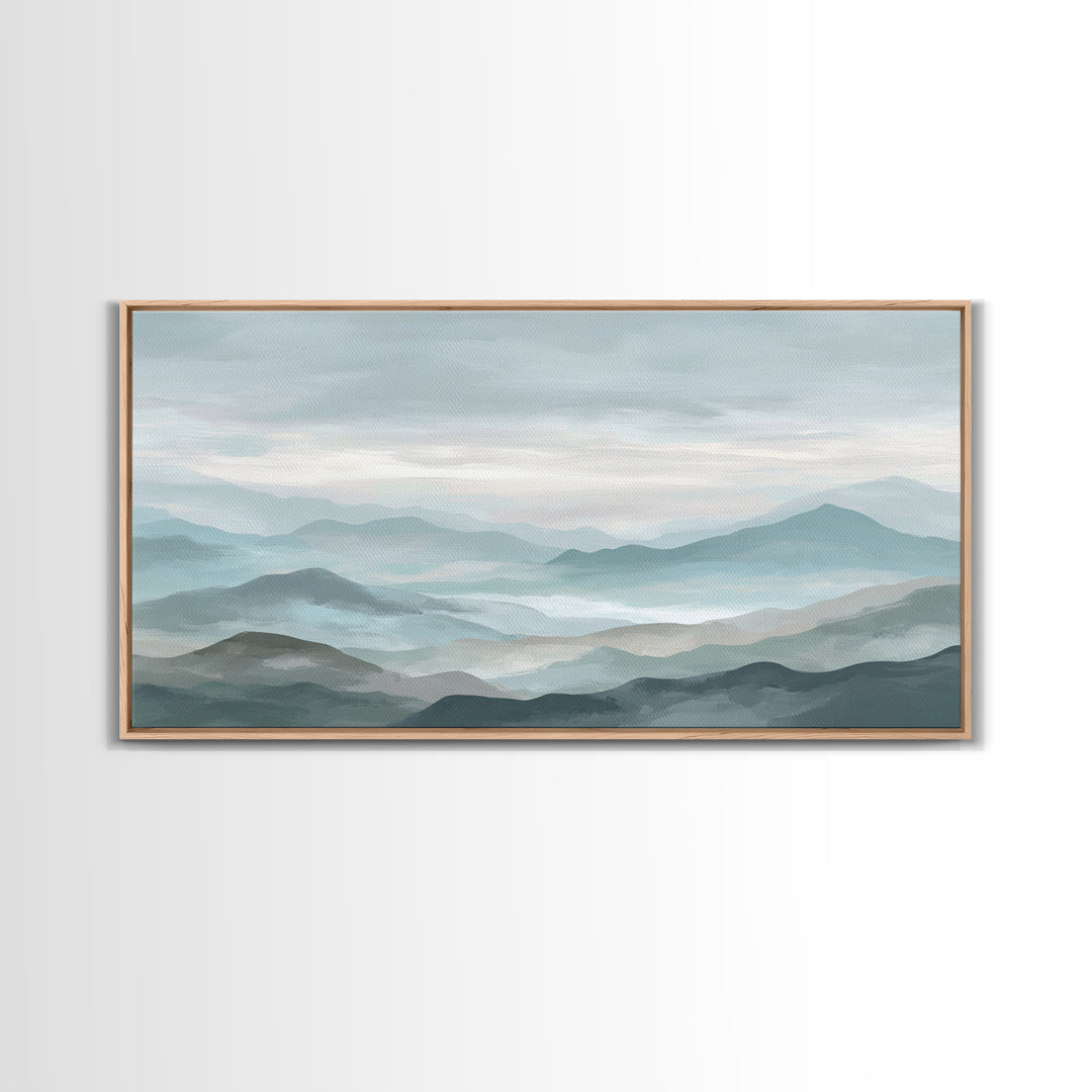Simple Mountain Layers Canvas Print, Waiting Room Art, Wall Art, Waiting Room Decor, Fine Art, Calm, Floral Wall Art, WRA-2x1-58