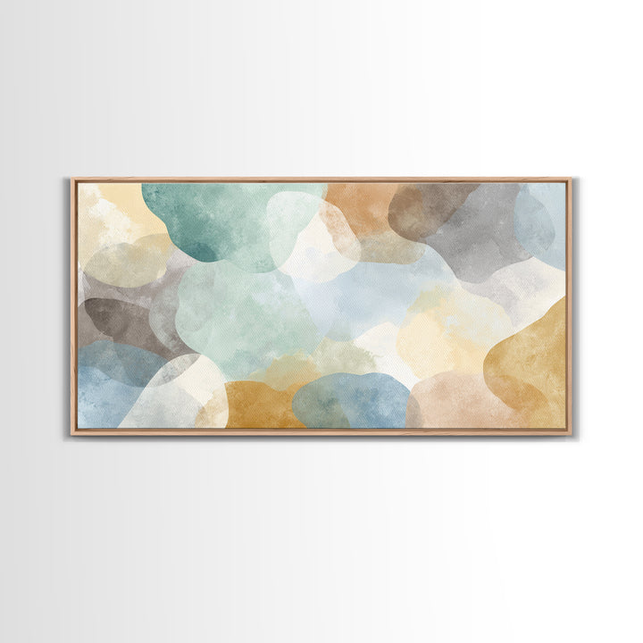 Pastel Rainbow Shapes for Pediatric Spaces Canvas Print, Waiting Room Art, Room Decor, Waiting Room Decor, Abstract Art, Calm, WRA-2x1-62