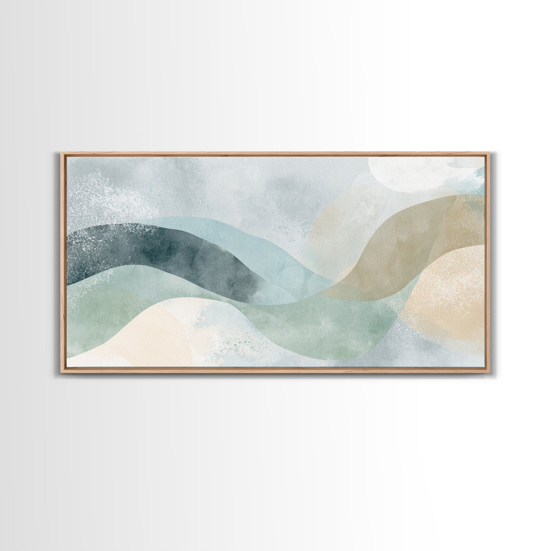 Modern Neutral Arch Abstraction Framed Canvas Print, Waiting Room Art, Office Decor, Waiting Room Decor, Fine Art, Calm, WRA-2x1-65