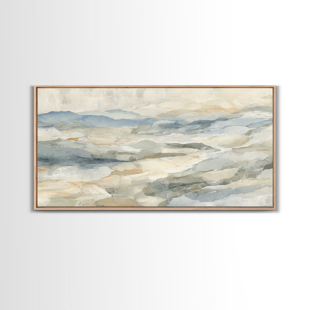 Light Marble Texture Abstract Canvas Print, Waiting Room Art, Bedroom Decor, Waiting Room Decor, Abstract Art, Calm, WRA-2x1-68