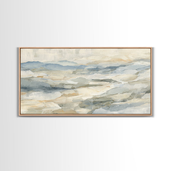 Light Marble Texture Abstract Canvas Print, Waiting Room Art, Bedroom Decor, Waiting Room Decor, Abstract Art, Calm, WRA-2x1-68