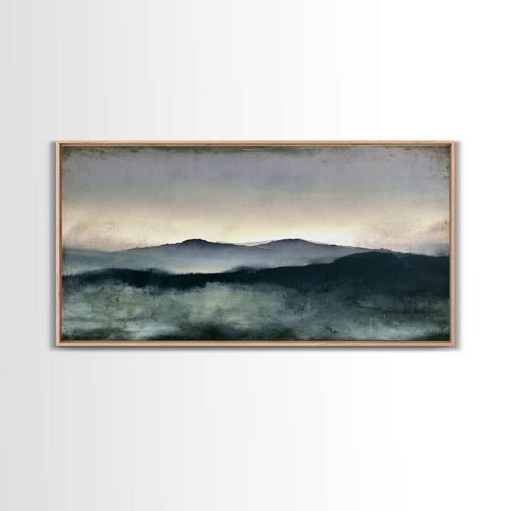Calming Landscape with Open Sky and Gentle Canvas Print, Waiting Room Art, Living Room Wall Art, Waiting Room Decor, Calm, WRA-2x1-69