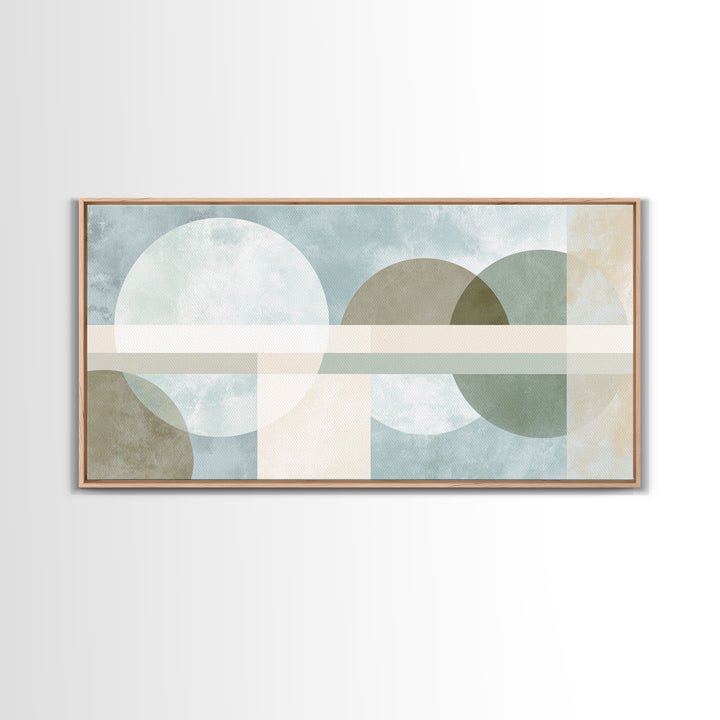 Minimal Geometric Composition Framed Canvas Print, Waiting Room Art, Floral Wall Art, Waiting Room Decor, Abstract Art, Calm, WRA-2x1-97