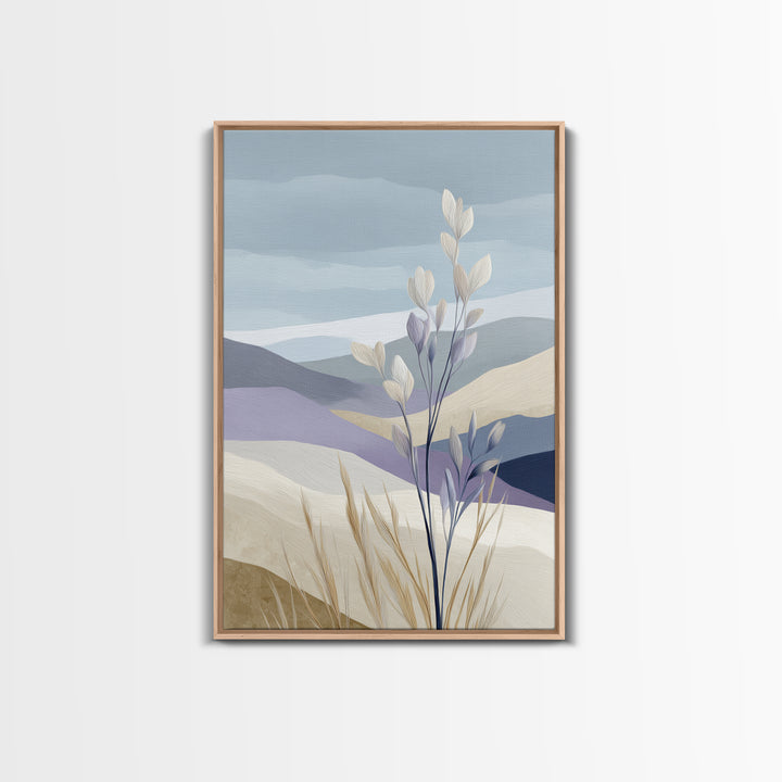 Soft Lavender Botanical Still Life Framed Canvas Print, Waiting Room Art, Art Print, Waiting Room Decor, Watercolor Art, Calm, WRA-2x3-100