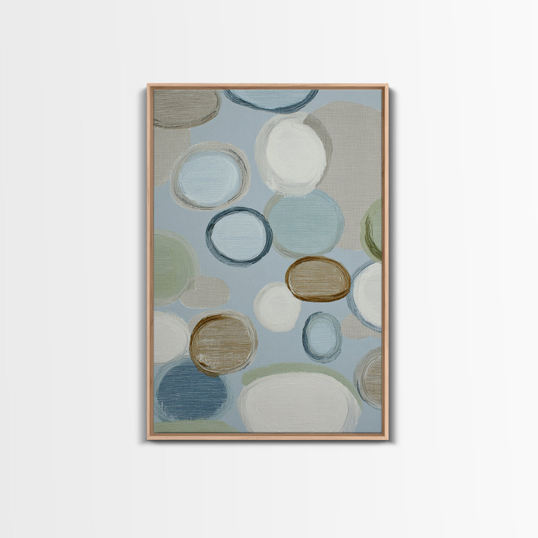Abstract Circles Suggesting Calm Movement Framed Canvas Print, Waiting Room Art, Room Decor, Waiting Room Decor, Abstract Art, WRA-2x3-18