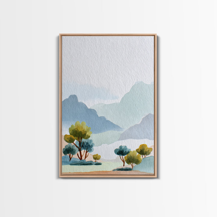 Warm Desert Sunrise Framed Canvas Print, Waiting Room Art, Contemporary Art, Waiting Room Decor, Calm, Living Room Wall Art, WRA-2x3-21