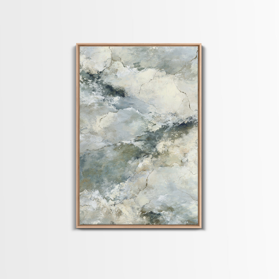 Light Marble Texture Abstract Framed Canvas Print, Waiting Room Art, Neutral Decor, Waiting Room Decor, Fine Art, Calm, WRA-2x3-56