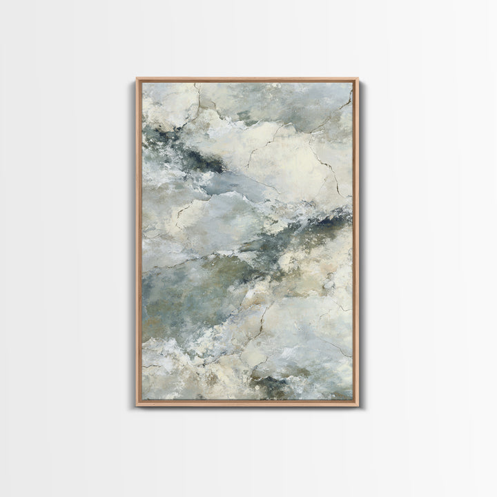 Light Marble Texture Abstract Framed Canvas Print, Waiting Room Art, Neutral Decor, Waiting Room Decor, Fine Art, Calm, WRA-2x3-56