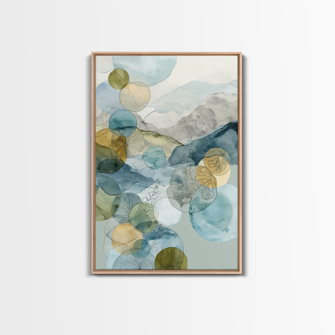 Abstract Circles Suggesting Calm Movement Canvas Print, Waiting Room Art, Home Decor, Waiting Room Decor, Fine Art, Calm, WRA-2x3-66