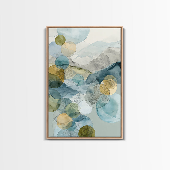 Abstract Circles Suggesting Calm Movement Canvas Print, Waiting Room Art, Home Decor, Waiting Room Decor, Fine Art, Calm, WRA-2x3-66
