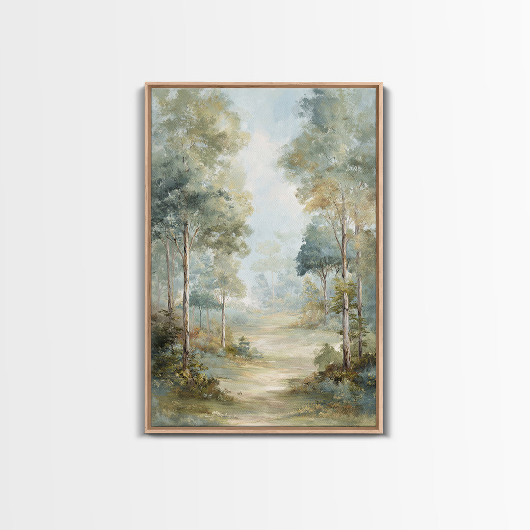 Misty Forest Path Canvas Print, Waiting Room Art, Office Decor, Waiting Room Decor, Fine Art, Calm, Gallery Wall Art, WRA-2x3-67