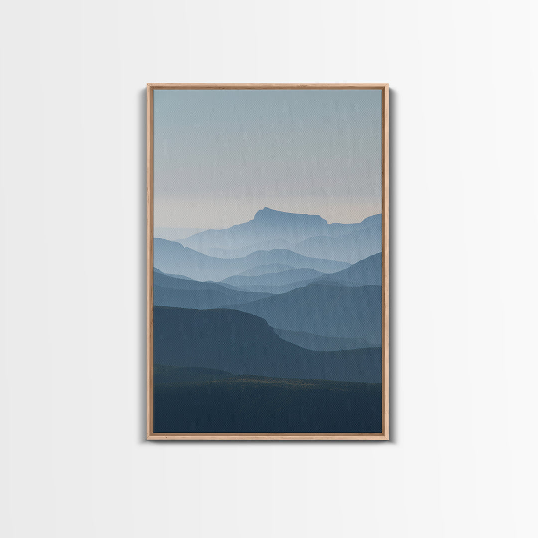 Simple Mountain Layers Canvas Print, Waiting Room Art, Art, Waiting Room Decor, Oil Painting, Calm, Bauhaus Print, WRA-2x3-70