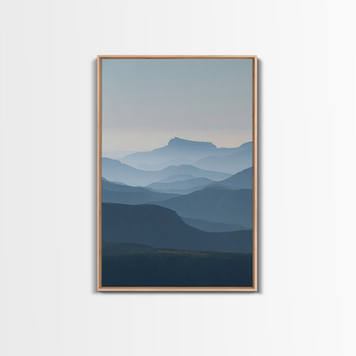 Simple Mountain Layers Canvas Print, Waiting Room Art, Art, Waiting Room Decor, Oil Painting, Calm, Bauhaus Print, WRA-2x3-70
