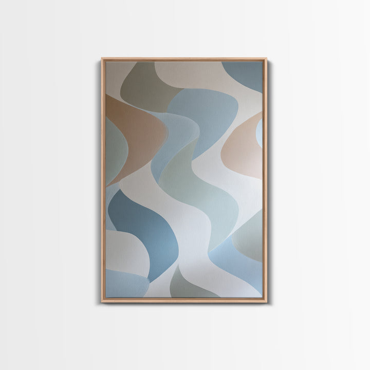 Pastel Rainbow Shapes for Pediatric Spaces Framed Canvas Print, Waiting Room Art, Waiting Room Decor, Abstract Art, Calm, WRA-2x3-74