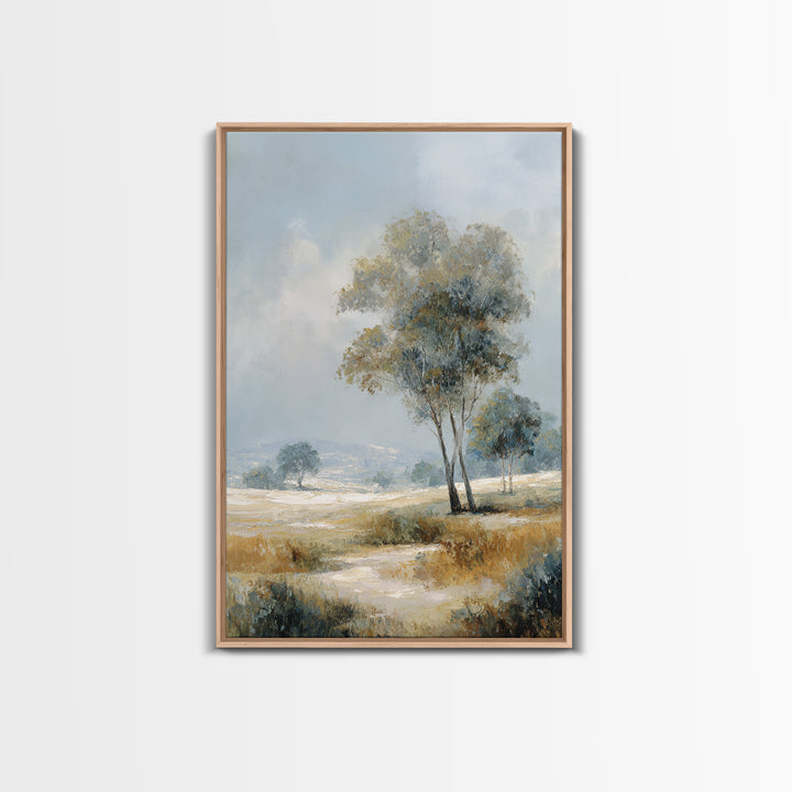 Open Field with Distant Tree Canvas Print, Waiting Room Art, Art, Waiting Room Decor, Calm, Bauhaus Print, Minimalist Wall Art, WRA-2x3-79