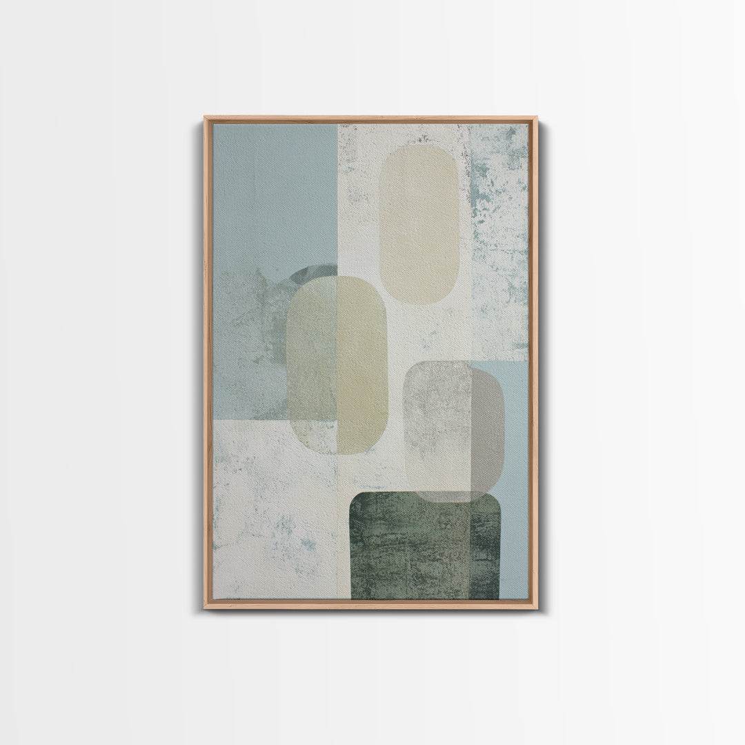 Minimal Geometric Composition Framed Canvas Print, Waiting Room Art, Bauhaus Print, Waiting Room Decor, Fine Art, Calm, WRA-2x3-85
