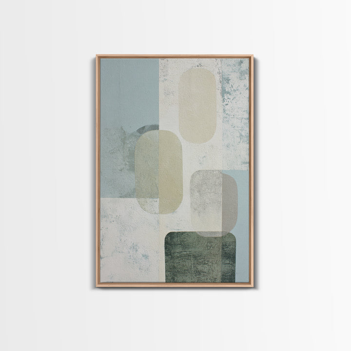 Minimal Geometric Composition Framed Canvas Print, Waiting Room Art, Bauhaus Print, Waiting Room Decor, Fine Art, Calm, WRA-2x3-85