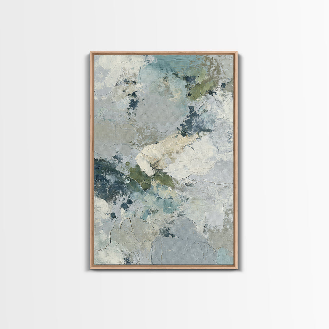Abstract Circles Suggesting Calm Movement Framed Canvas Print, Waiting Room Art, Abstract Art, Waiting Room Decor, Calm, WRA-2x3-90