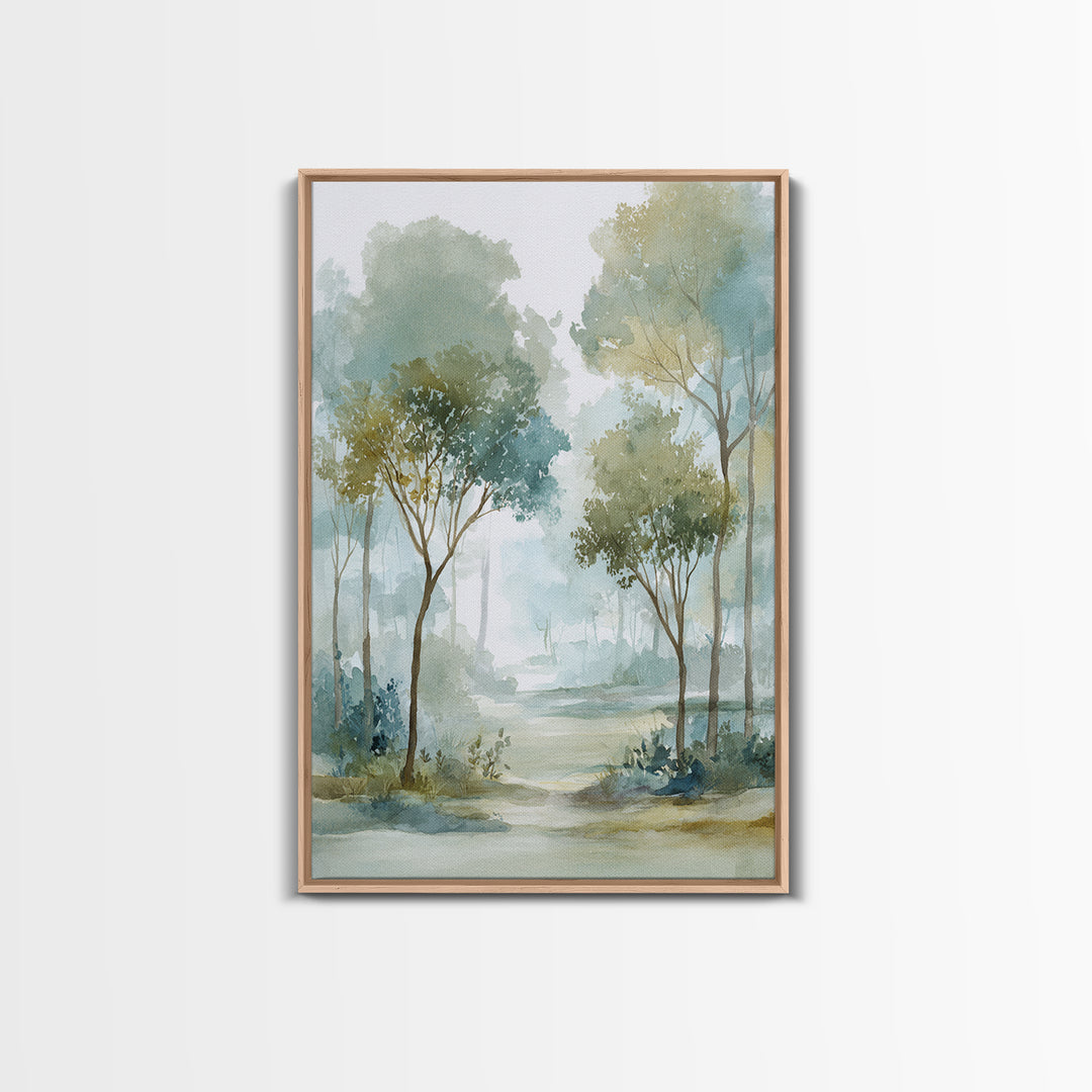 Misty Forest Path Canvas Print, Waiting Room Art, Office Wall Decor, Waiting Room Decor, Fine Art, Calm, Photography Print, WRA-2x3-91