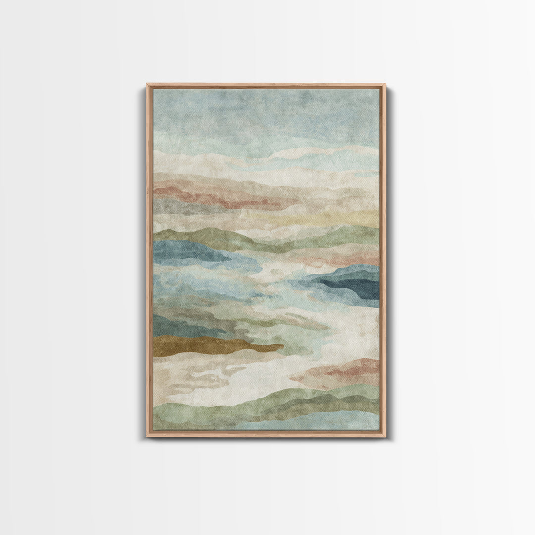Warm Desert Sunrise Framed Canvas Print, Waiting Room Art, Wall Sculpture, Waiting Room Decor, Fine Art, Calm, Dog Wall Art, WRA-2x3-93