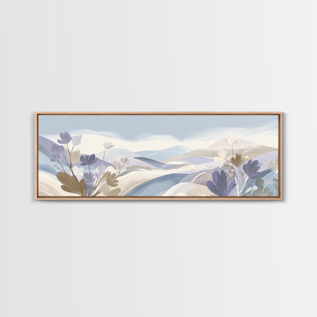 Soft Lavender Botanical Still Life Framed Canvas Print, Waiting Room Art, Soundwave Art, Waiting Room Decor, Fine Art, Calm, WRA-3x1-12