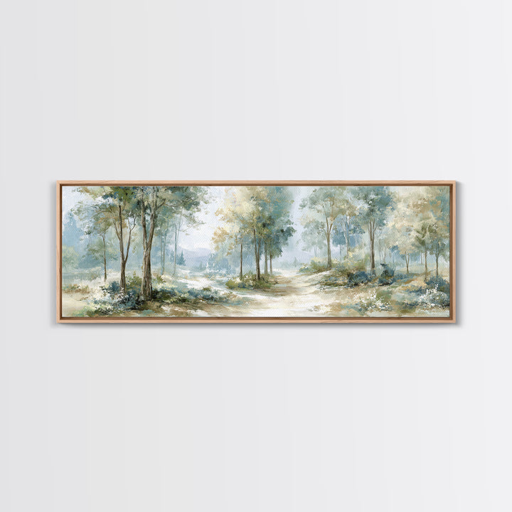 Misty Forest Path Canvas Print, Waiting Room Art, Gallery Decor, Waiting Room Decor, Fine Art, Calm, Contemporary Art, WRA-3x1-3