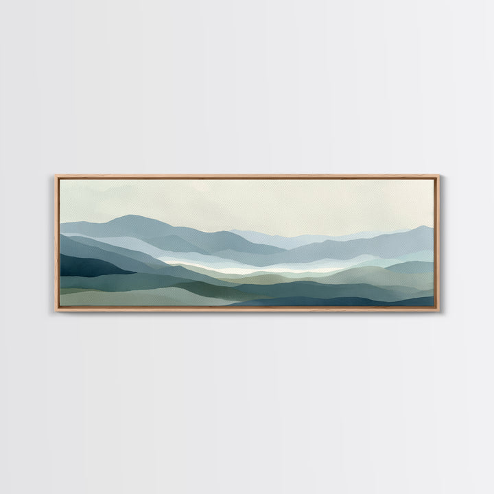Simple Mountain Layers Canvas Print, Waiting Room Art, Wall Art, Waiting Room Decor, Fine Art, Calm, Floral Wall Art, WRA-3x1-30