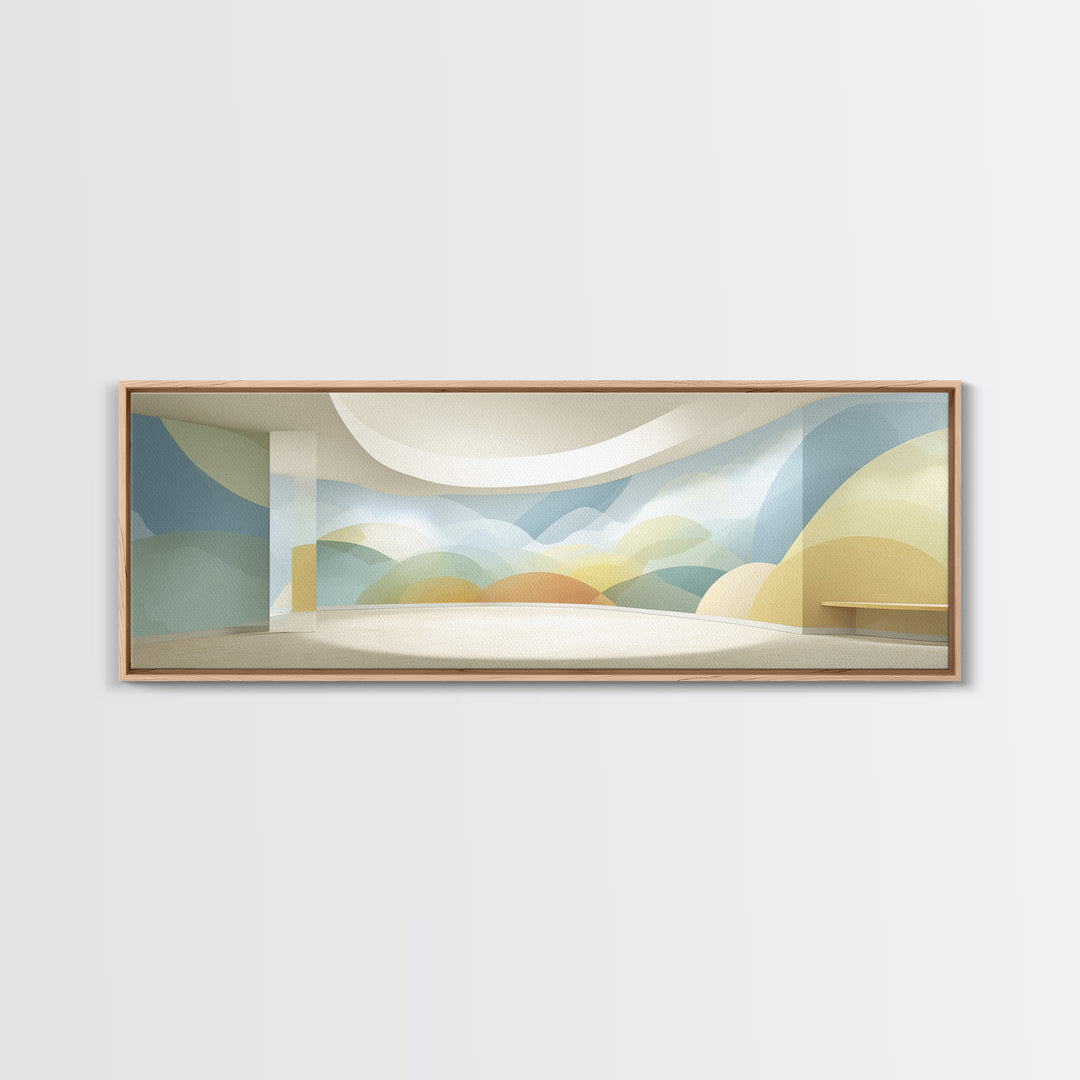 Pastel Rainbow Shapes for Pediatric Spaces Canvas Print, Waiting Room Art, Abstract Art, Waiting Room Decor, Fine Art, Calm, WRA-3x1-34