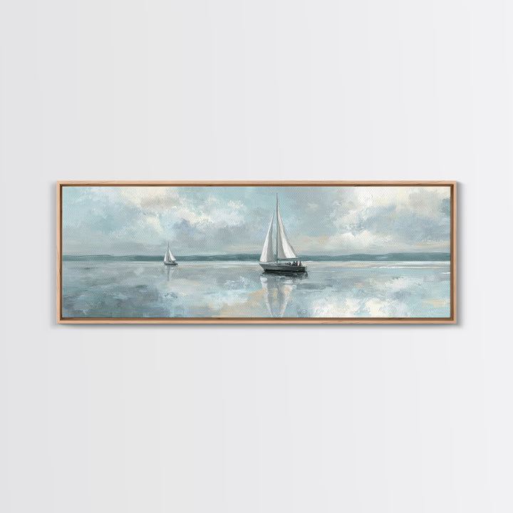 Quiet Sailboat on Calm Water Canvas Print, Waiting Room Art, Art Print, Waiting Room Decor, Fine Art, Calm, Abstract Art, WRA-3x1-35