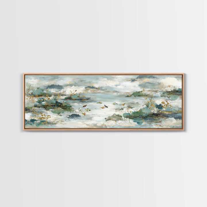 Gentle Koi Fish Canvas Print, Waiting Room Art, Bedroom Decor, Waiting Room Decor, Fine Art, Calm, Abstract, Digital Art Print, WRA-3x1-38