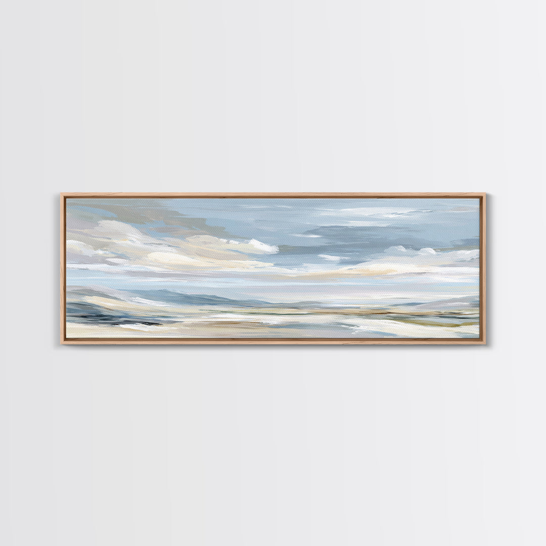 Calming Landscape with Open Sky and Gentle Canvas Print, Waiting Room Art, Dog Wall Art, Waiting Room Decor, Watercolor Art, WRA-3x1-41