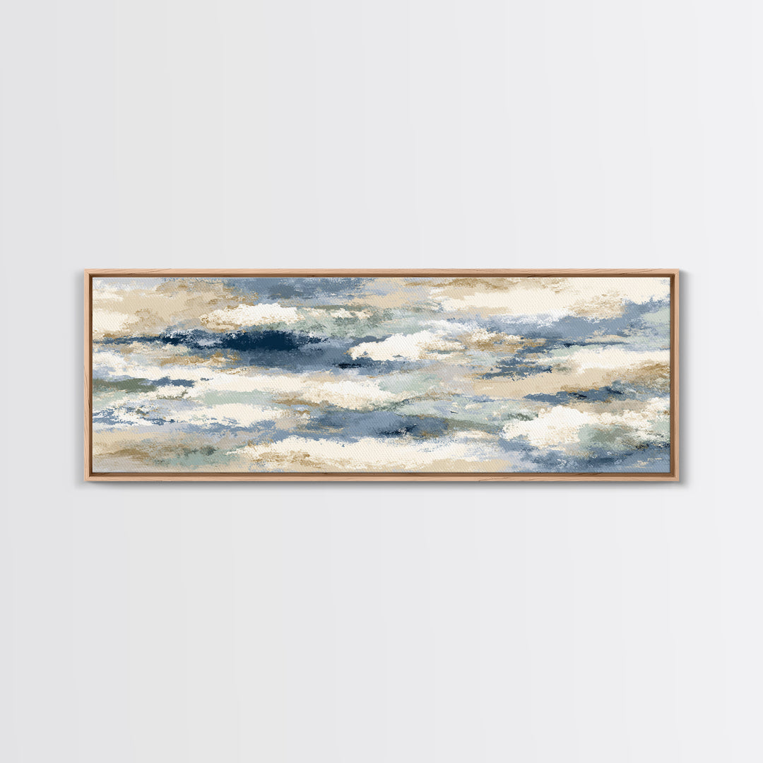 Soft Abstract Waves Canvas Print, Waiting Room Art, Bauhaus Print, Waiting Room Decor, Abstract Art, Calm, Dental Office Decor, WRA-3x1-42