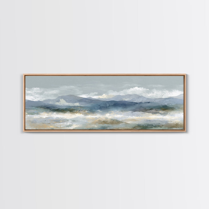 Simple Mountain Layers Canvas Print, Waiting Room Art, Dog Wall Art, Waiting Room Decor, Calm, Boho Decor, Luxury Decor, WRA-3x1-54