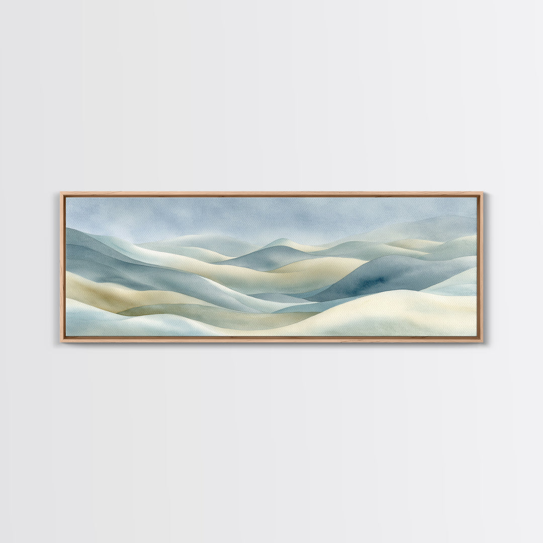 Soft Abstract Waves Canvas Print, Waiting Room Art, Bauhaus Print, Waiting Room Decor, Abstract Art, Calm, Dental Office Decor, WRA-3x1-66