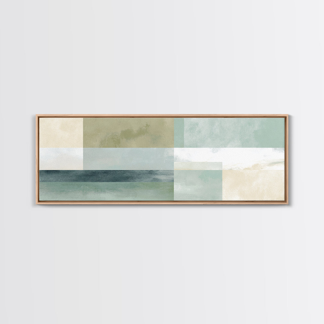 Minimal Geometric Composition Framed Canvas Print, Waiting Room Art, Soundwave Art, Waiting Room Decor, Fine Art, Calm, WRA-3x1-69