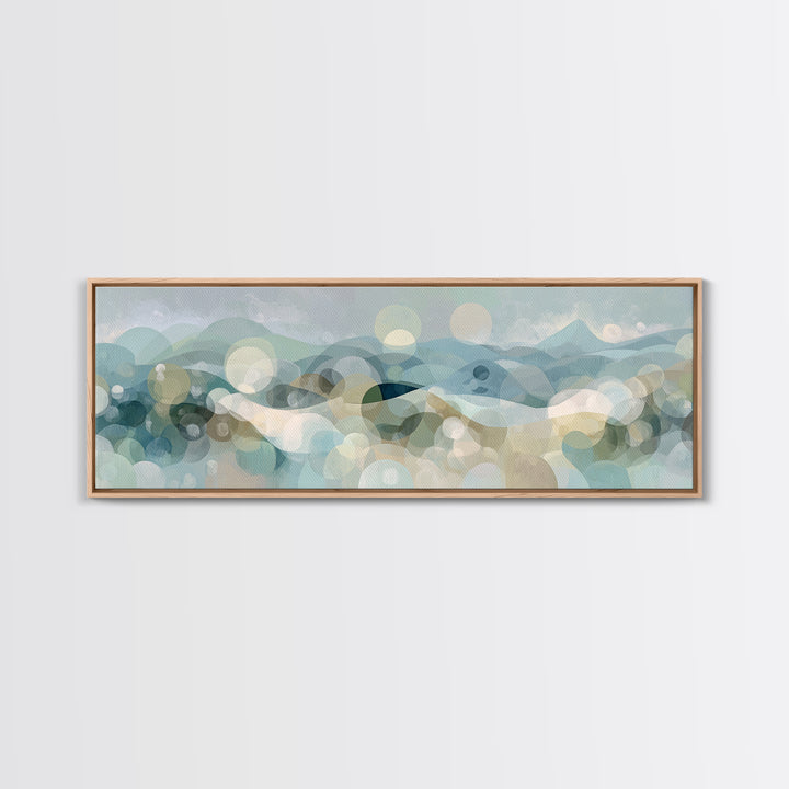 Abstract Circles Suggesting Calm Movement Framed Canvas Print, Waiting Room Art, Office Wall Decor, Waiting Room Decor, Calm, WRA-3x1-74