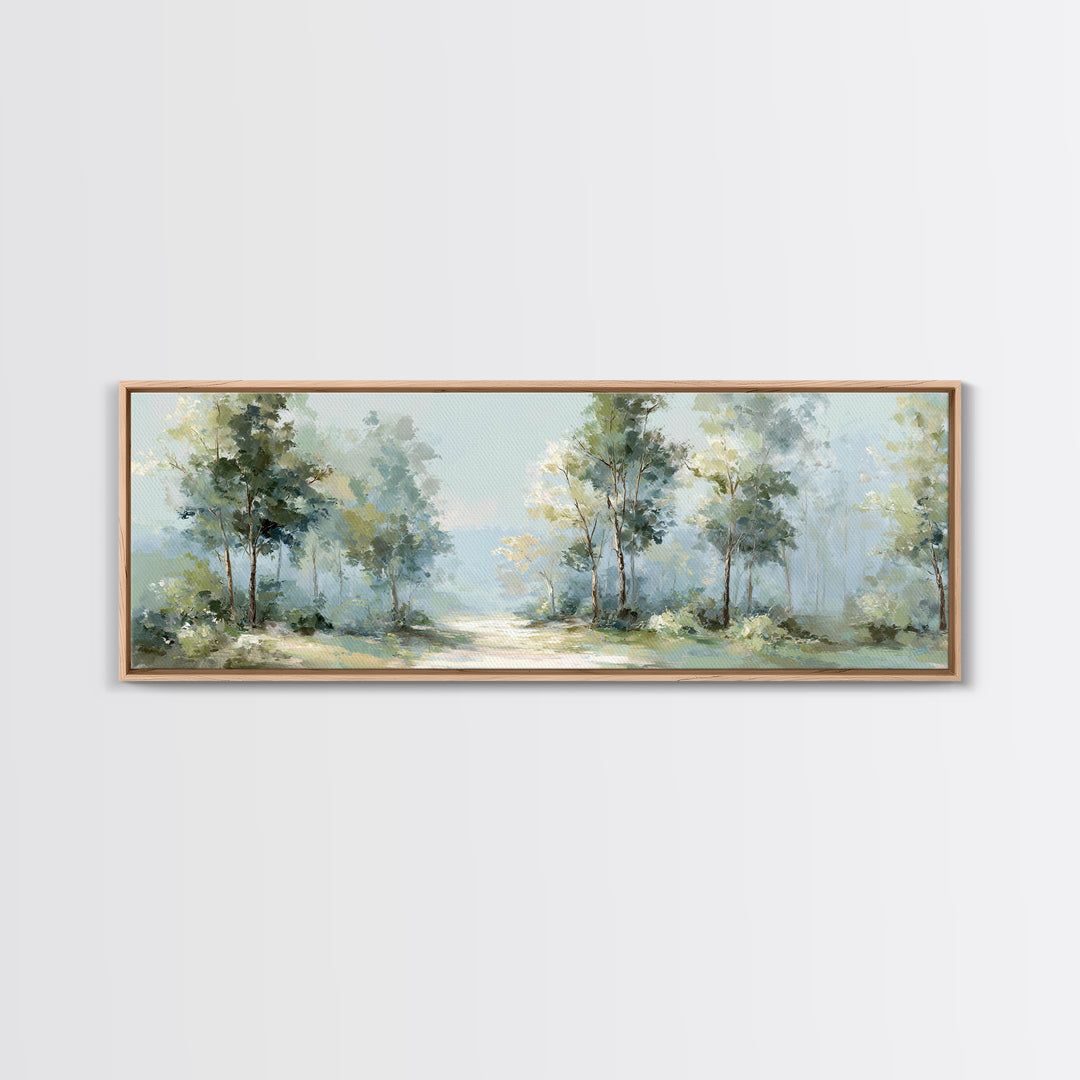 Misty Forest Path Canvas Print, Waiting Room Art, Office Wall Art, Waiting Room Decor, Fine Art, Calm, Dental Wall Art, WRA-3x1-75