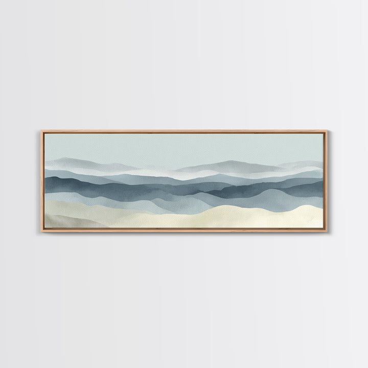 Simple Mountain Layers Canvas Print, Waiting Room Art, Art, Waiting Room Decor, Oil Painting, Calm, Bauhaus Print, WRA-3x1-78