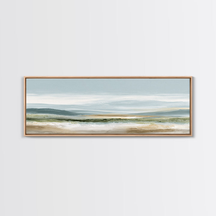 Calming Landscape with Open Sky and Gentle Framed Canvas Print, Waiting Room Art, Fine Art, Waiting Room Decor, Calm, WRA-3x1-89