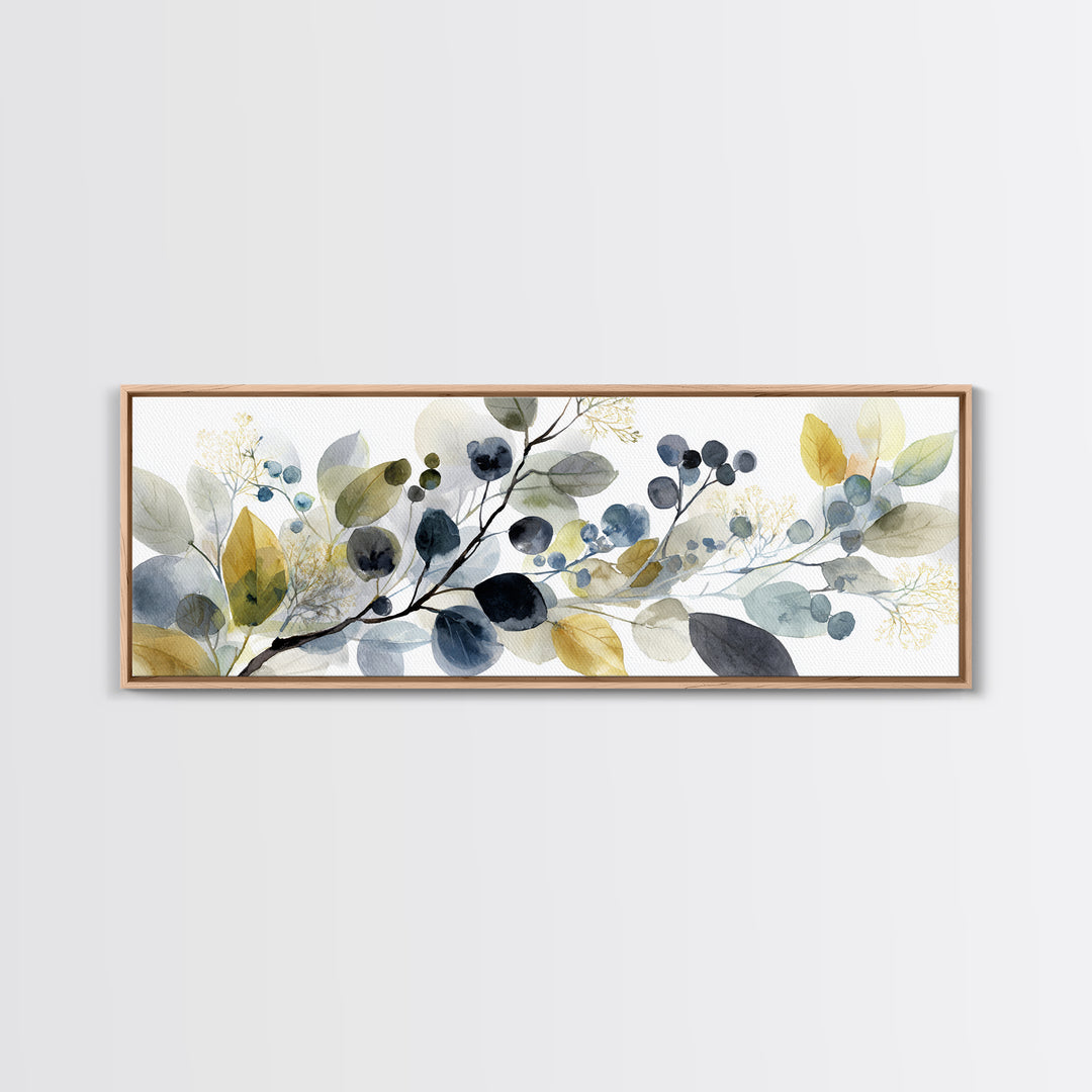 Neutral Botanical Branch Canvas Print, Waiting Room Art, Room Decor, Waiting Room Decor, Fine Art, Calm, Bedroom Decor, WRA-3x1-91