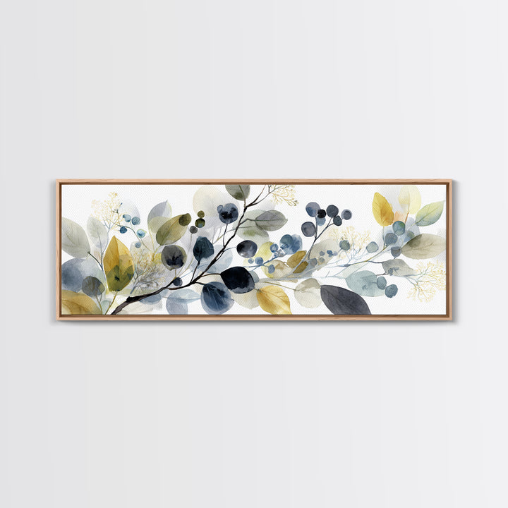 Neutral Botanical Branch Canvas Print, Waiting Room Art, Room Decor, Waiting Room Decor, Fine Art, Calm, Bedroom Decor, WRA-3x1-91